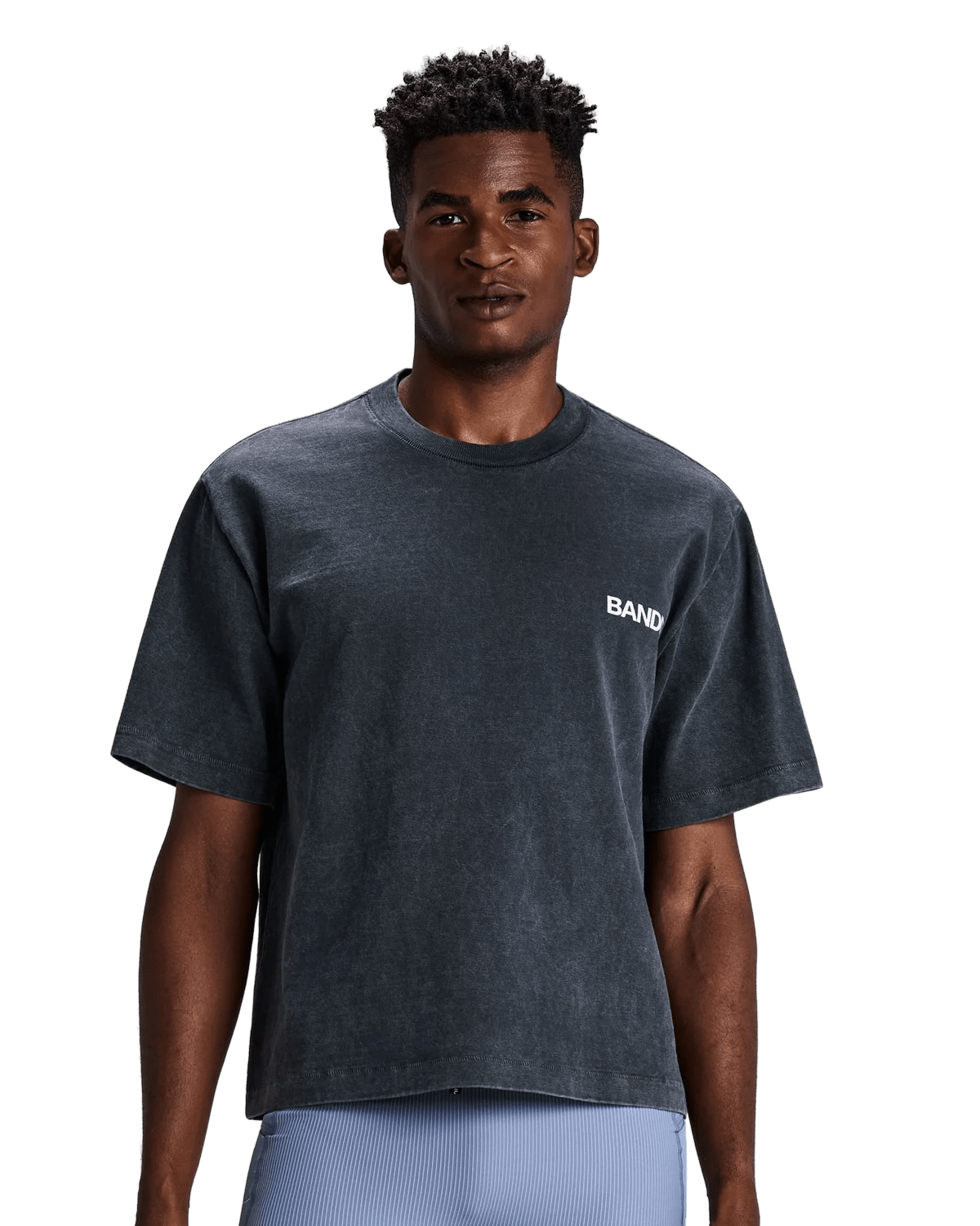 Bandit Unisex Heavyweight Cotton Box Tee – Black Chroma Wash - Interval Running
