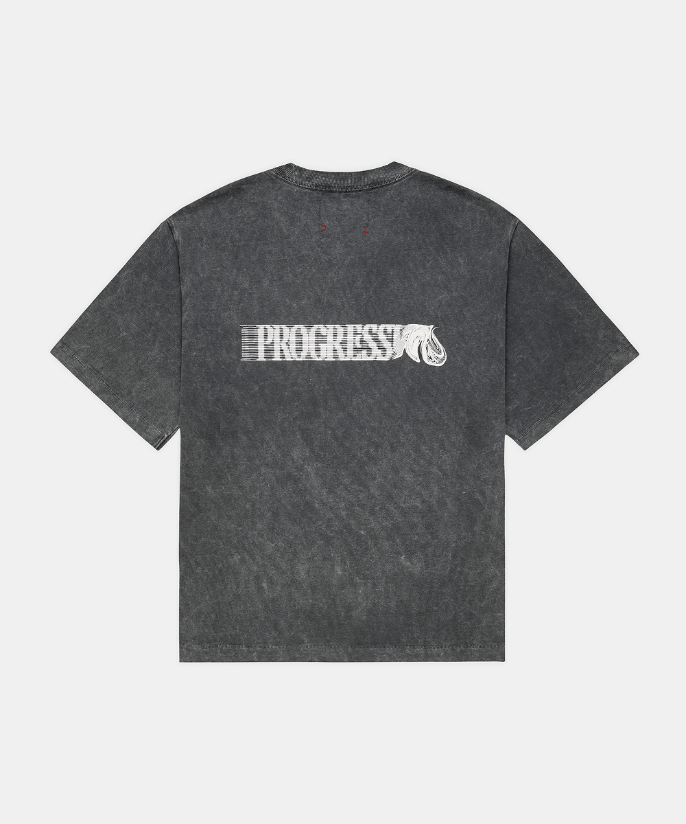 Bandit Unisex Heavyweight Cotton Box Tee – Black Chroma Wash - Interval Running
