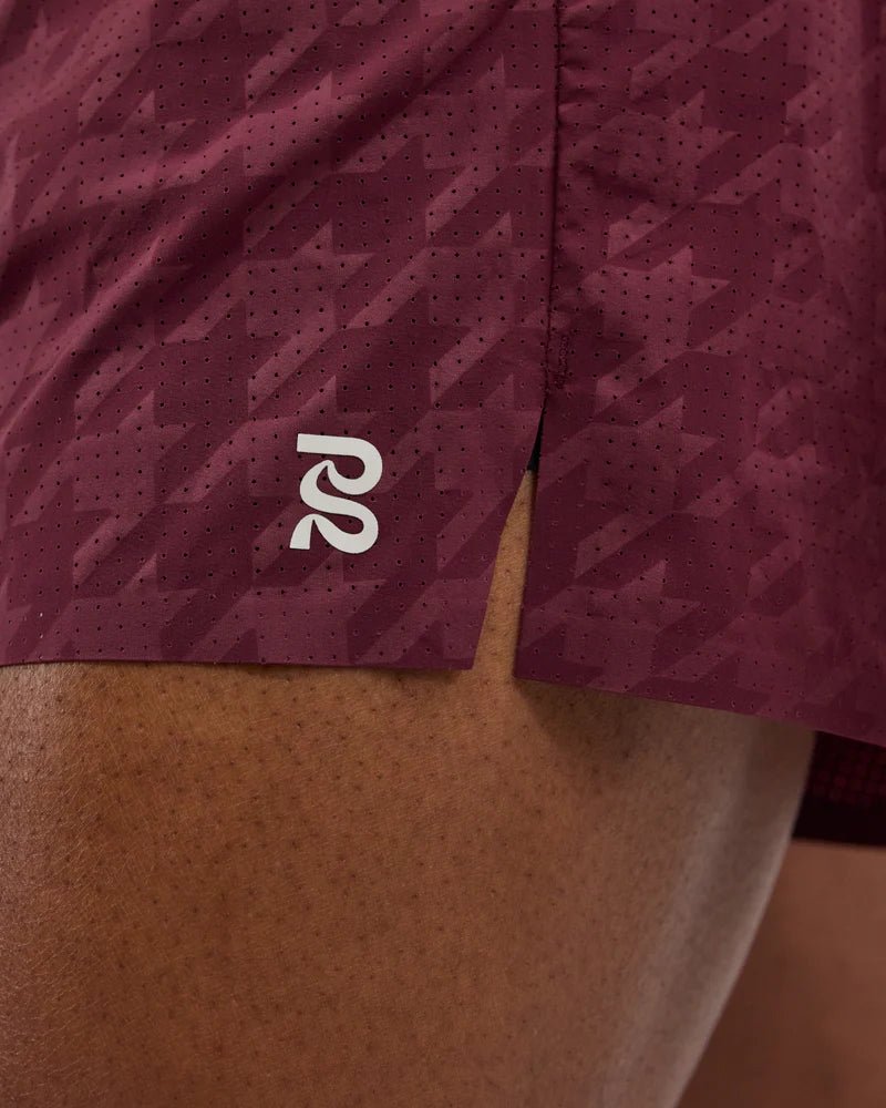 Bandit Vento™ 5" Coerver97 Cheque Training Short, Men's - Fig - Houndstooth Fig - Interval Running