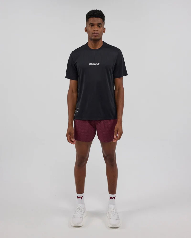 Bandit Vento™ 5" Coerver97 Cheque Training Short, Men's - Fig - Houndstooth Fig - Interval Running