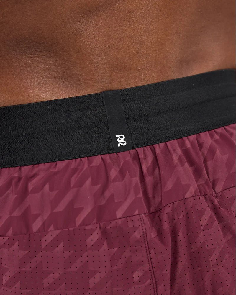 Bandit Vento™ 5" Coerver97 Cheque Training Short, Men's - Fig - Houndstooth Fig - Interval Running