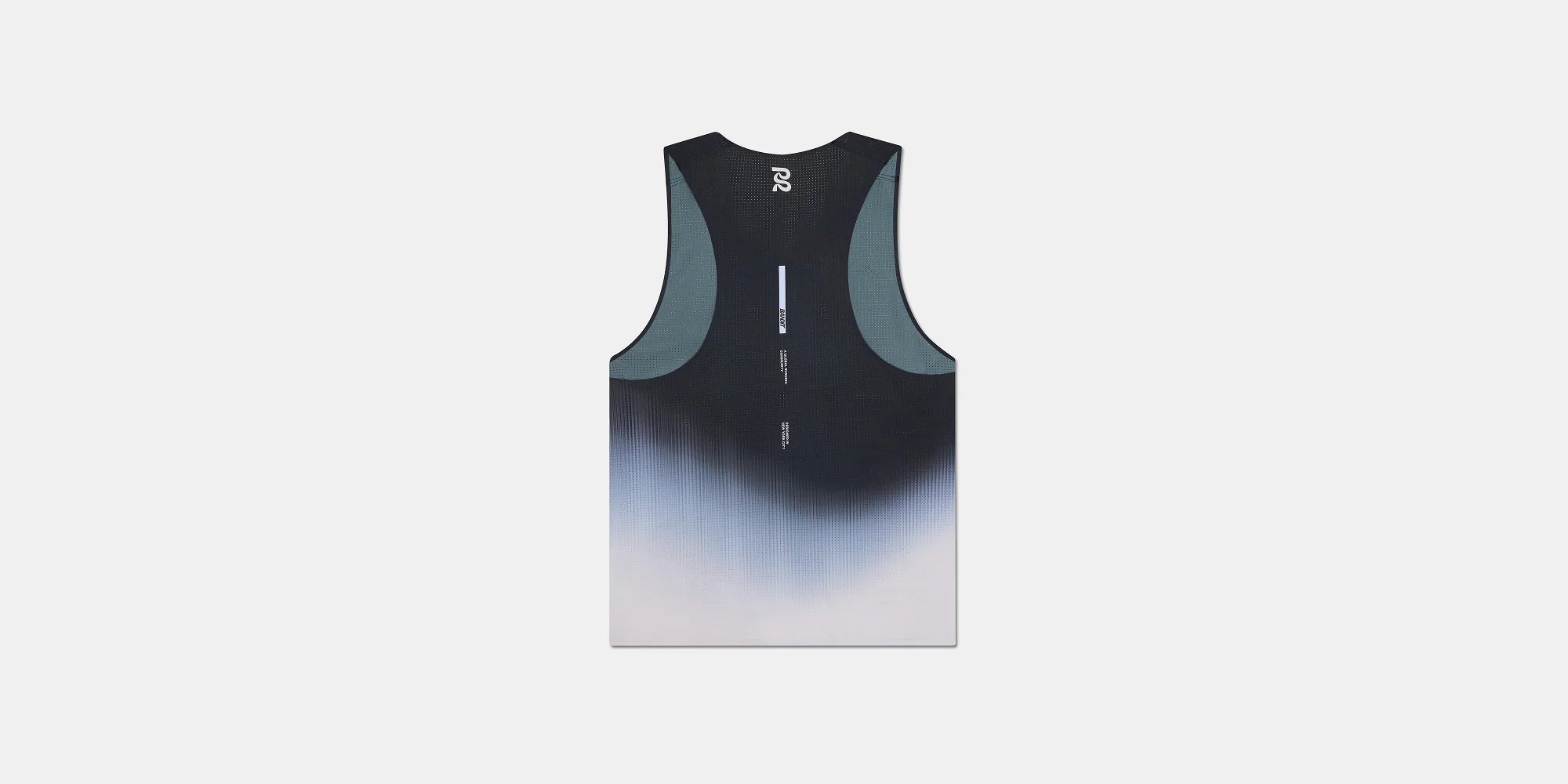Bandit Vento™ Performance Singlet - Black with Chalk Gradient - Interval Running