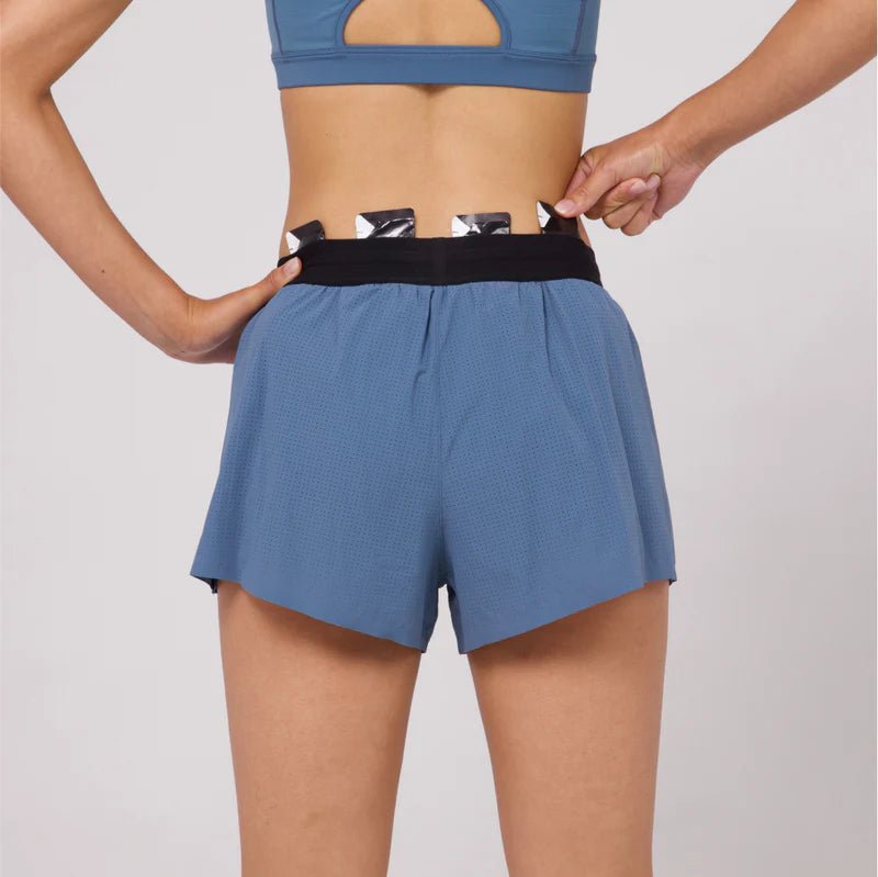 Bandit Vento™ Women's 3" Splitty Short - Steel Blue - Interval Running