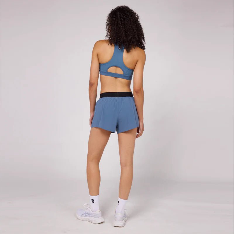 Bandit Vento™ Women's 3" Splitty Short - Steel Blue - Interval Running
