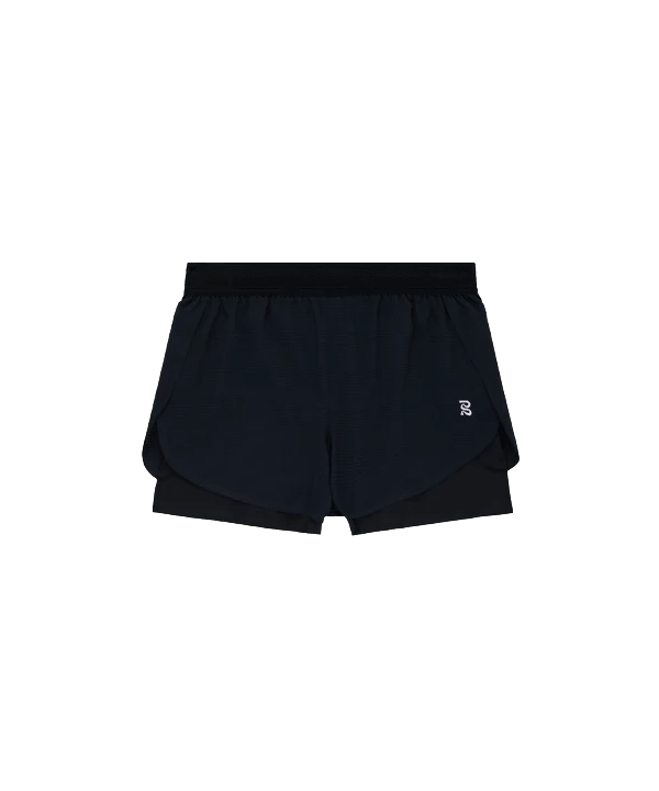 Bandit Women's CoolGrid™ 2-in-1 Run Shorts - Black - Interval Running