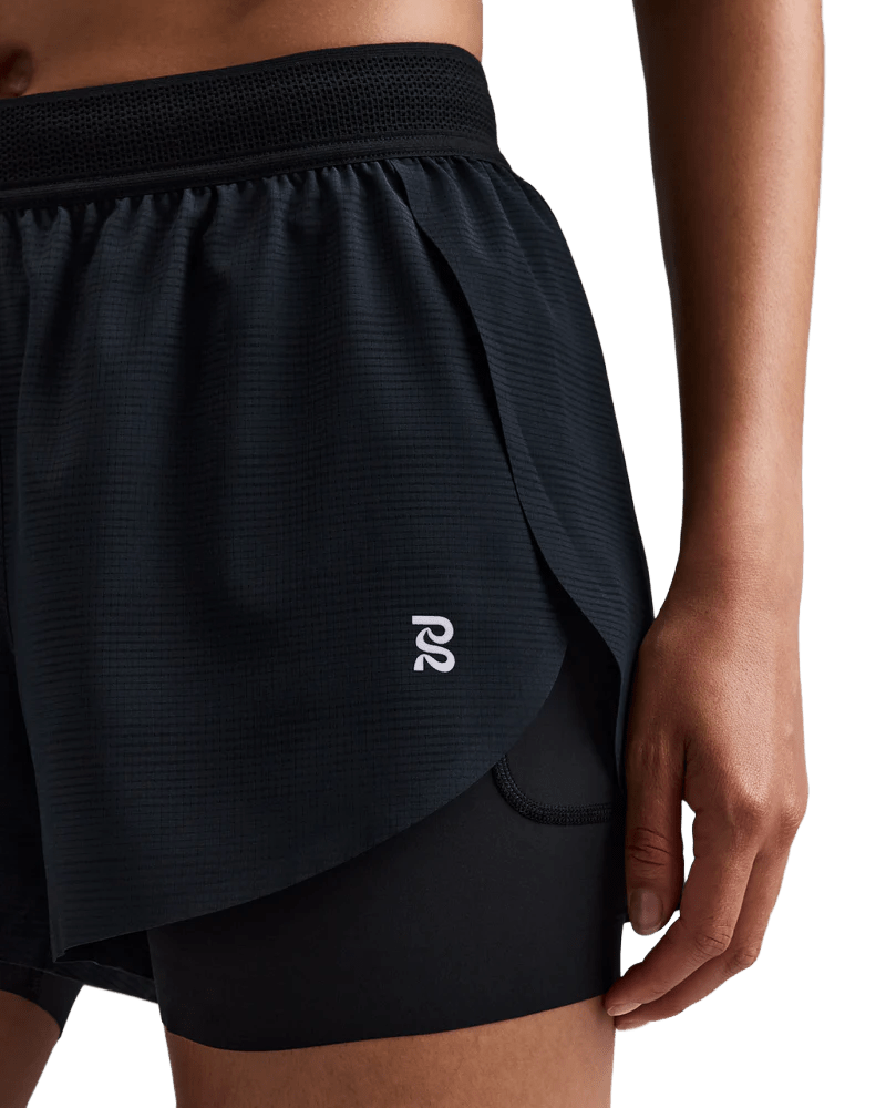 Bandit Women's CoolGrid™ 2-in-1 Run Shorts - Black - Interval Running
