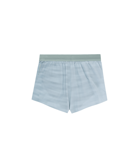 Bandit Women's CoolGrid™ 3" Split Shorts - Uneven Gradient - Lagoon / Mist - Interval Running