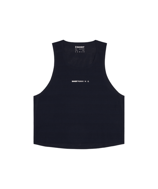 Bandit Women's GeoMesh™ Race Singlet - Black - Interval Running