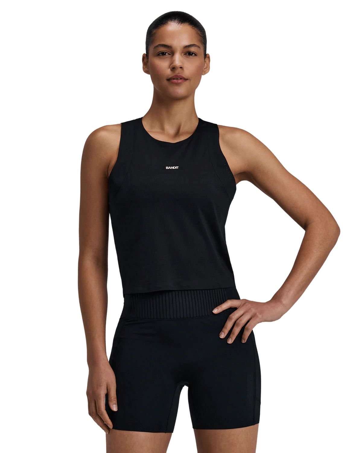 Bandit Women's GeoMesh™ Race Singlet - Black - Interval Running