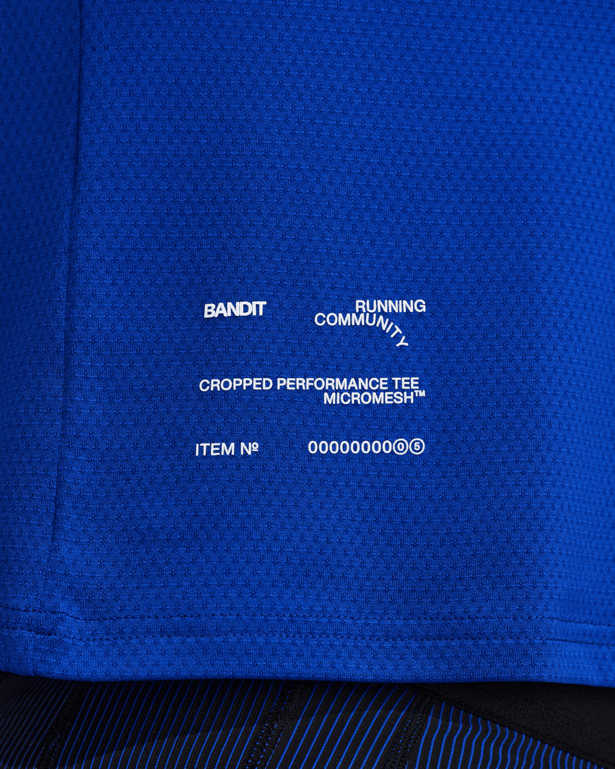 Bandit Women's Micromesh™ Cropped Run Tee – Bauhaus Blue - Interval Running