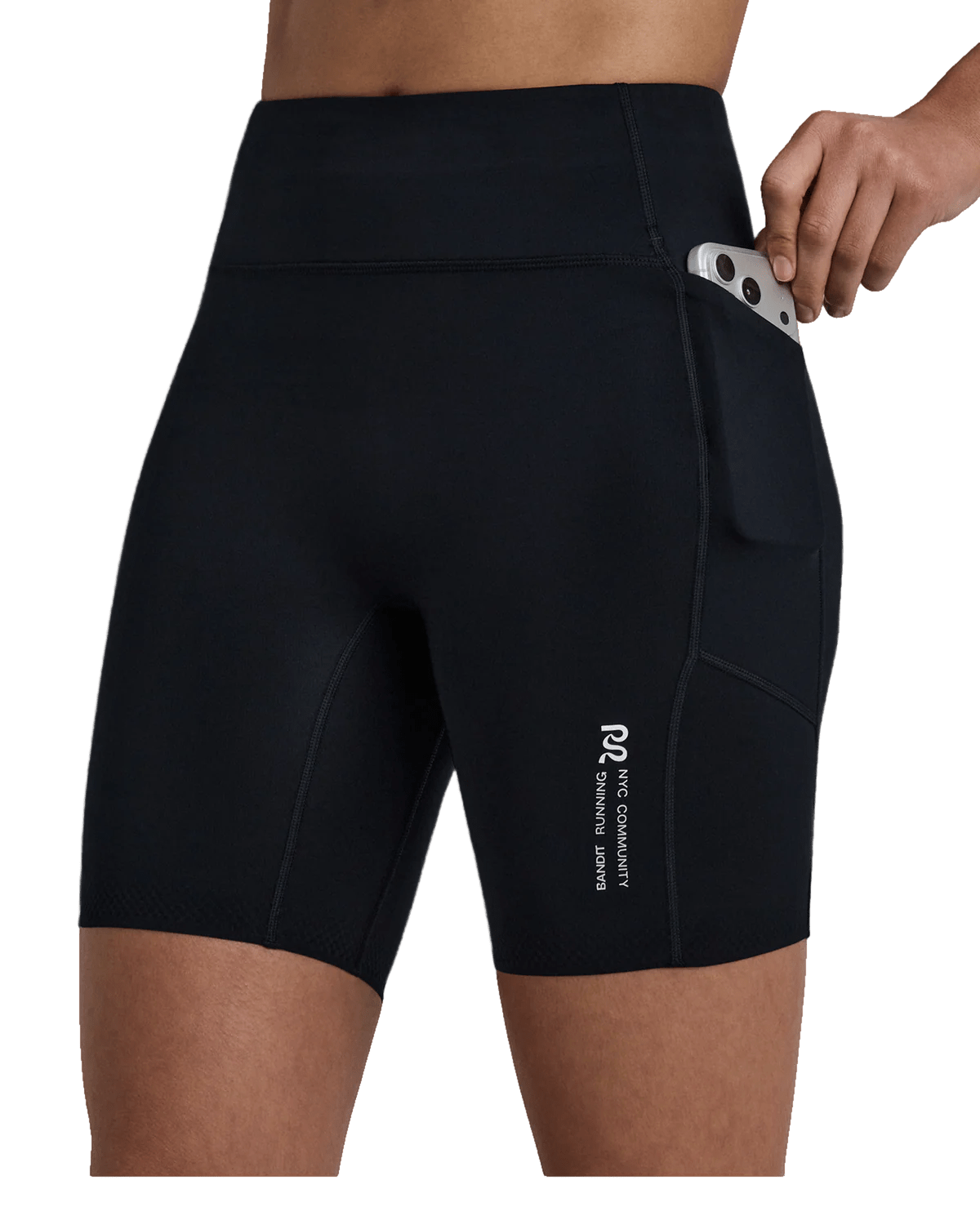 Bandit Women's Stamina - V™ High Waist 7" Compression Short - Black - Interval Running