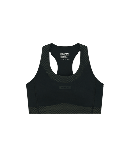 Bandit Women's Stamina-V™ Threshold Run Bra – Black - Interval Running