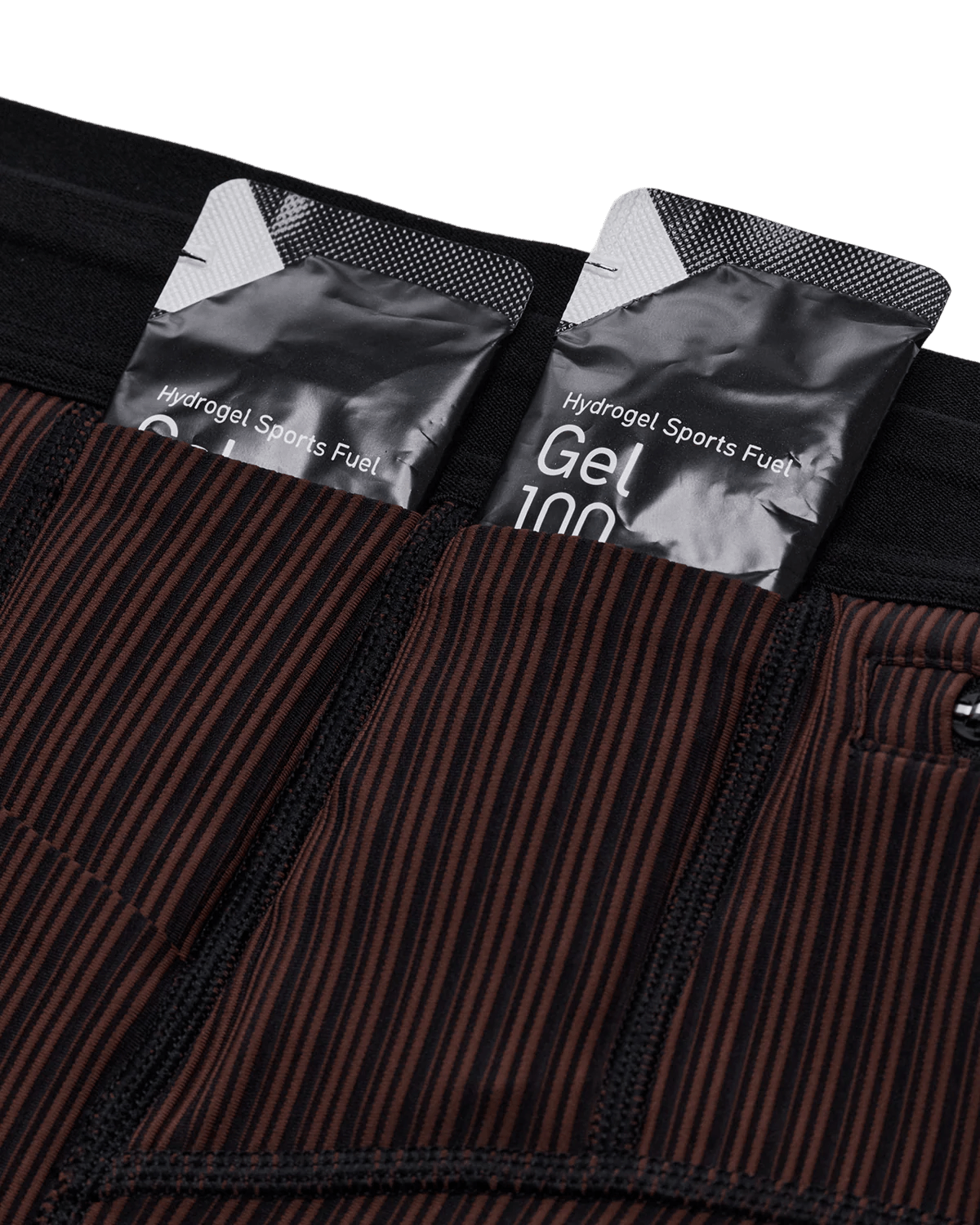Bandit Women's Striped Cadence™ 5" Compression Shorts - Cacao / Black - Interval Running