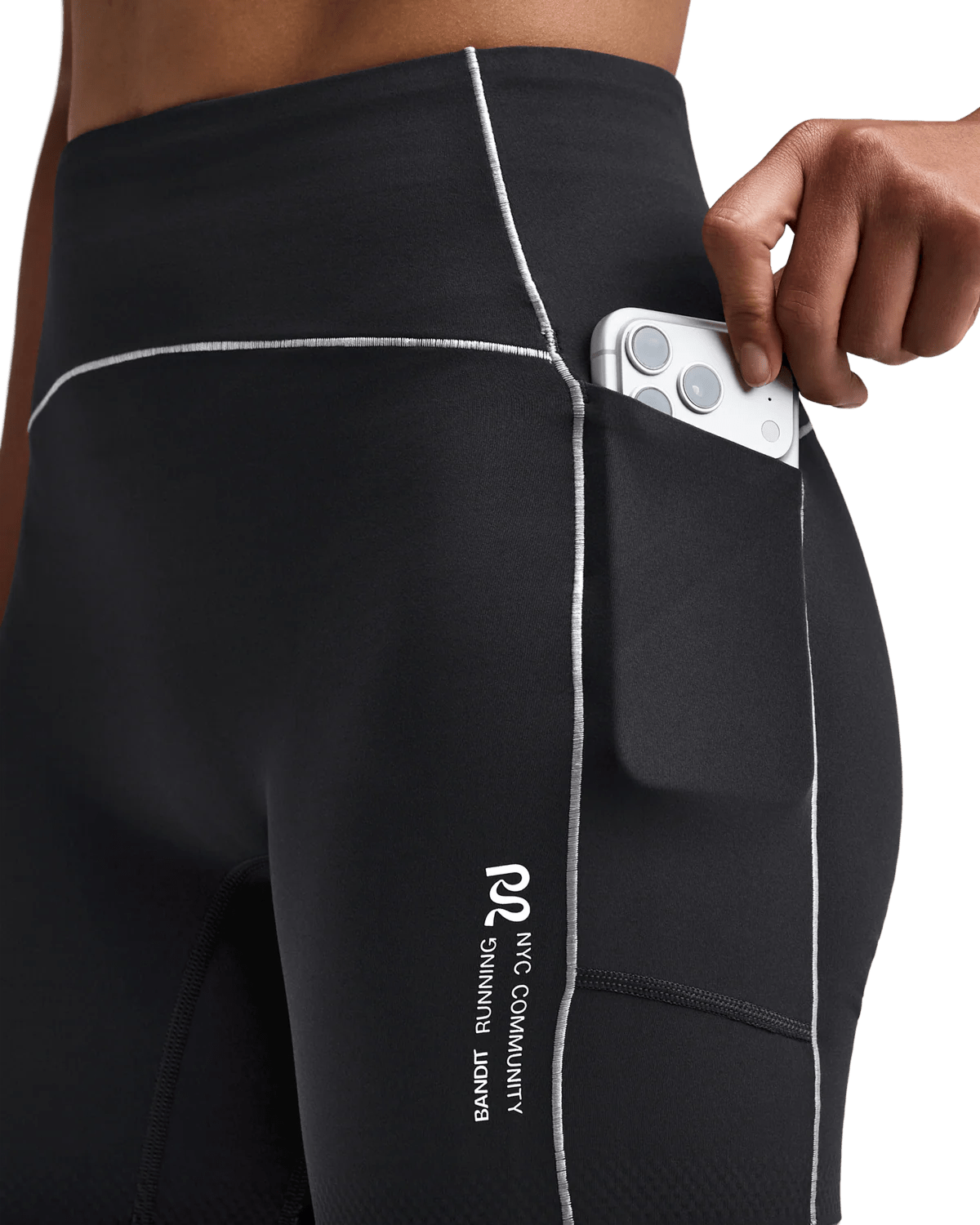 Bandit Women's Vanisher™ 5" Pop Stitch™ High Waist Compression Short - Anthracite - Interval Running