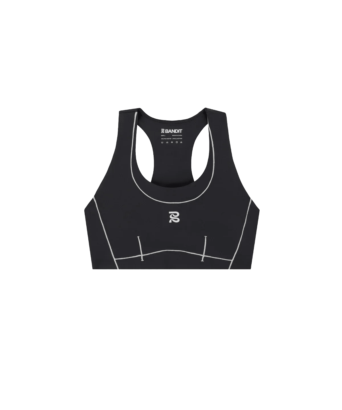 Bandit Women's Vanisher™ Pop Stitch™ Arco Run Bra - Anthracite - Interval Running