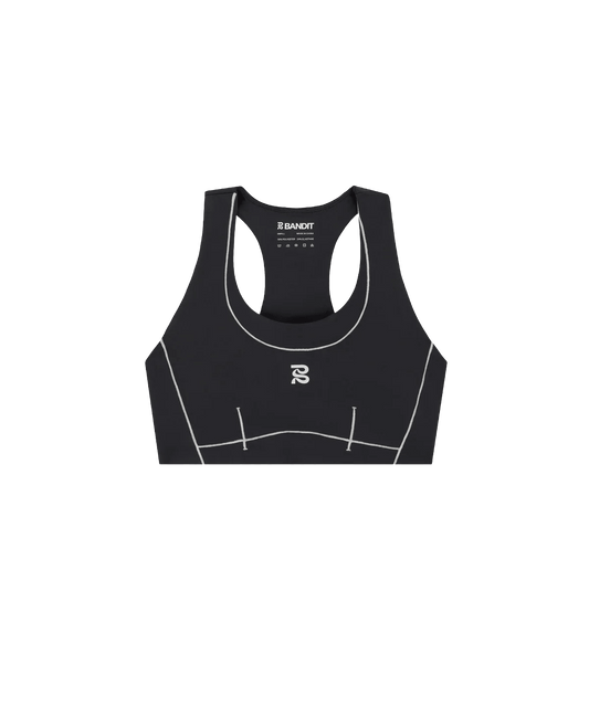 Bandit Women's Vanisher™ Pop Stitch™ Arco Run Bra - Anthracite - Interval Running