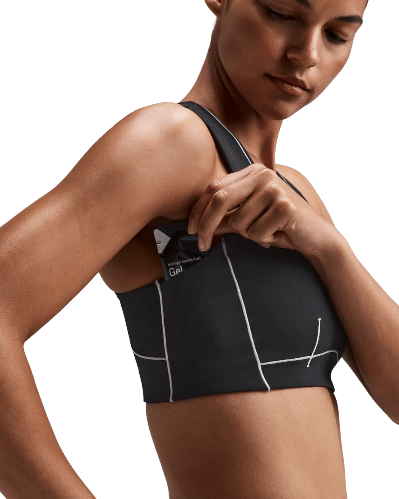 Bandit Women's Vanisher™ Pop Stitch™ Arco Run Bra - Anthracite - Interval Running