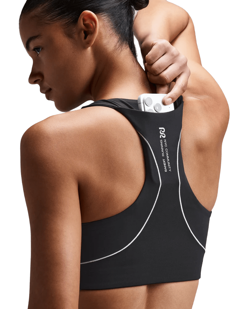 Bandit Women's Vanisher™ Pop Stitch™ Arco Run Bra - Anthracite - Interval Running
