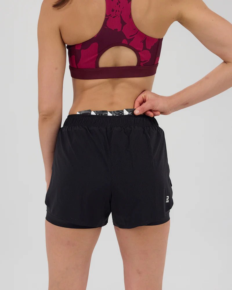 Bandit Women's Vento™ Dua Short - Black - Interval Running