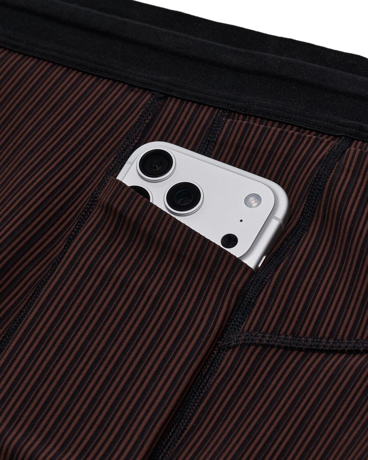 Bandit Women's Striped Cadence™ 5" Compression Shorts - Cacao / Black