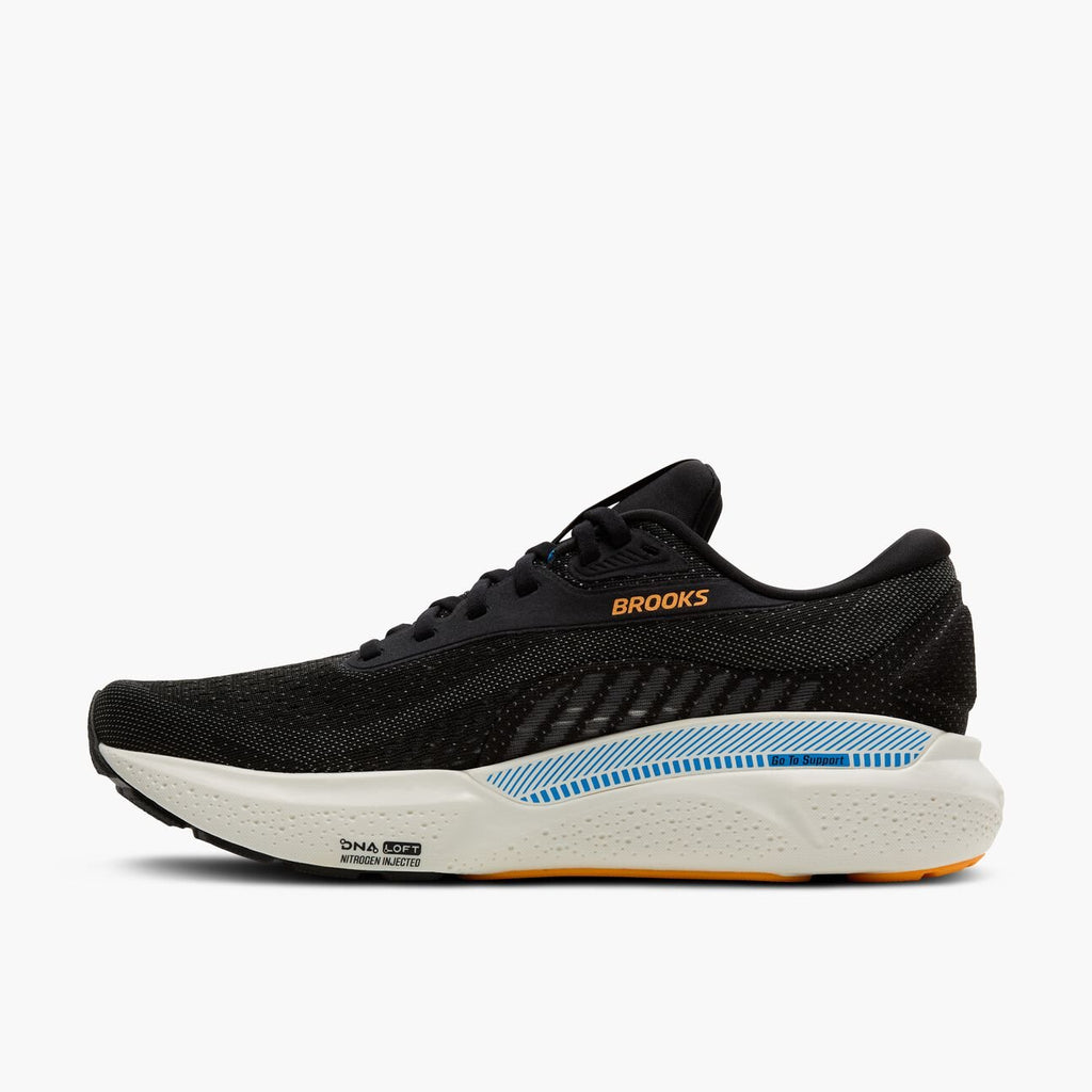 Brooks Men's Adrenaline GTS 24 – Black/Ebony/Cloissonne - Interval Running