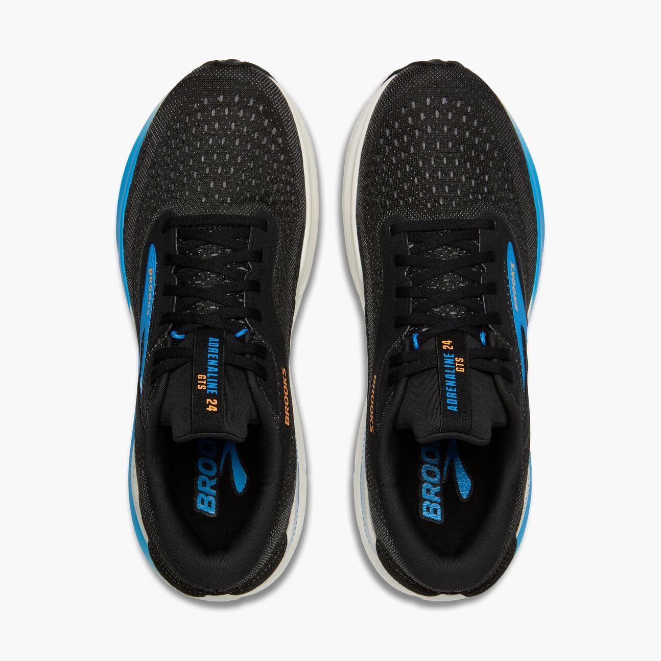 Brooks Men's Adrenaline GTS 24 – Black/Ebony/Cloissonne - Interval Running