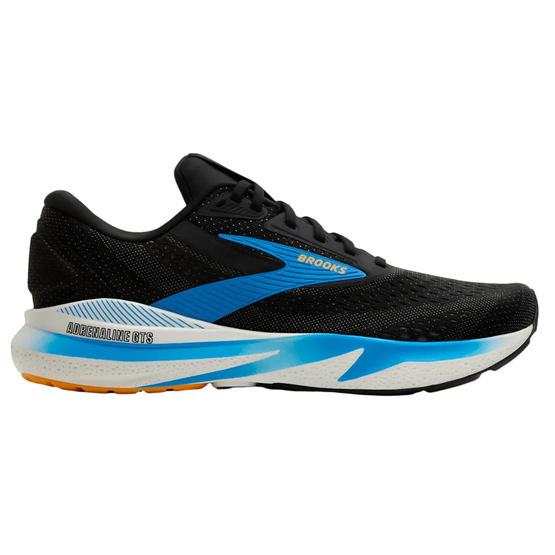 Brooks Men's Adrenaline GTS 24 – Black/Ebony/Cloissonne - Interval Running