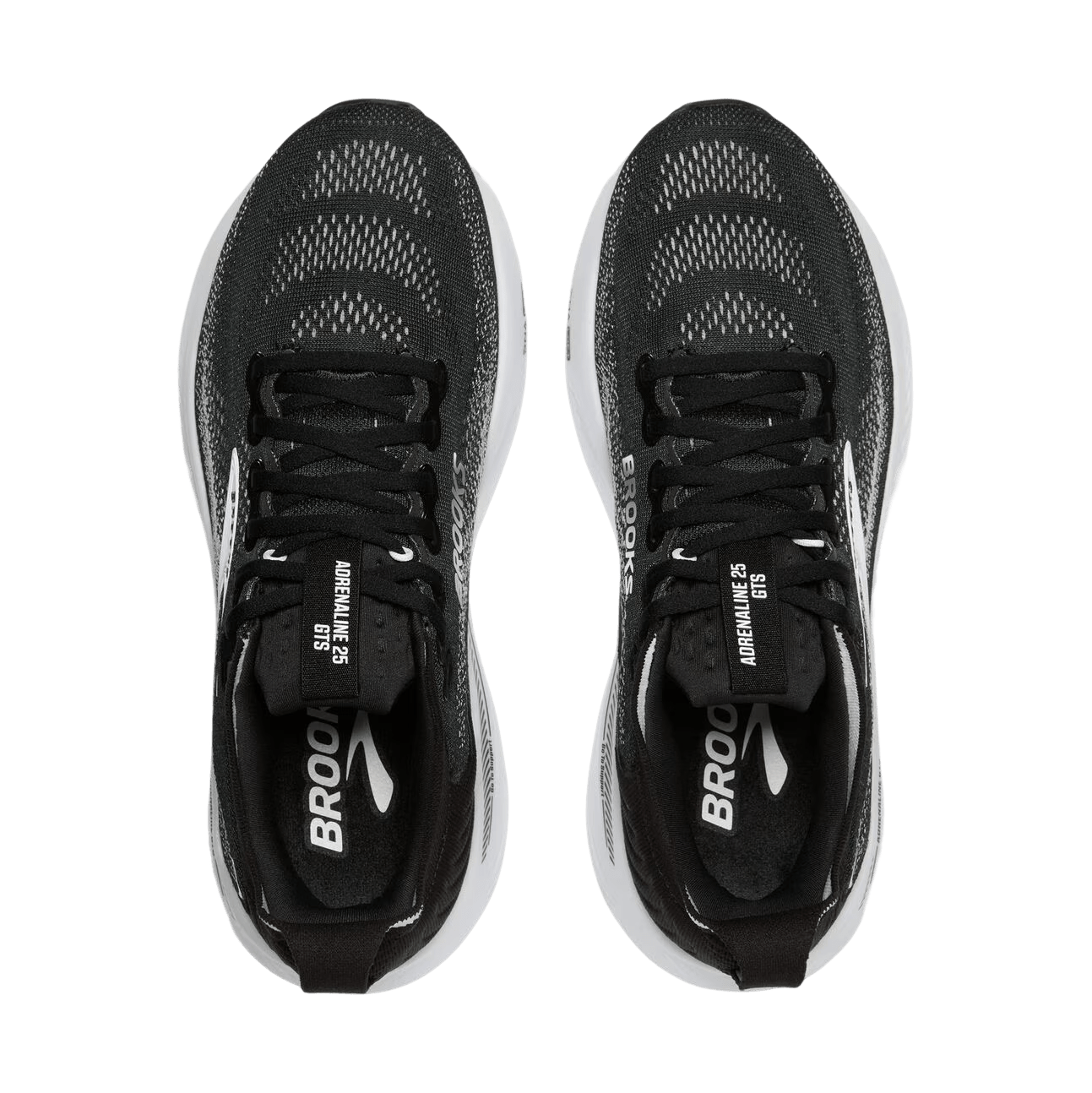 Brooks Men's Adrenaline GTS 25 – Black / White / Grey - Interval Running