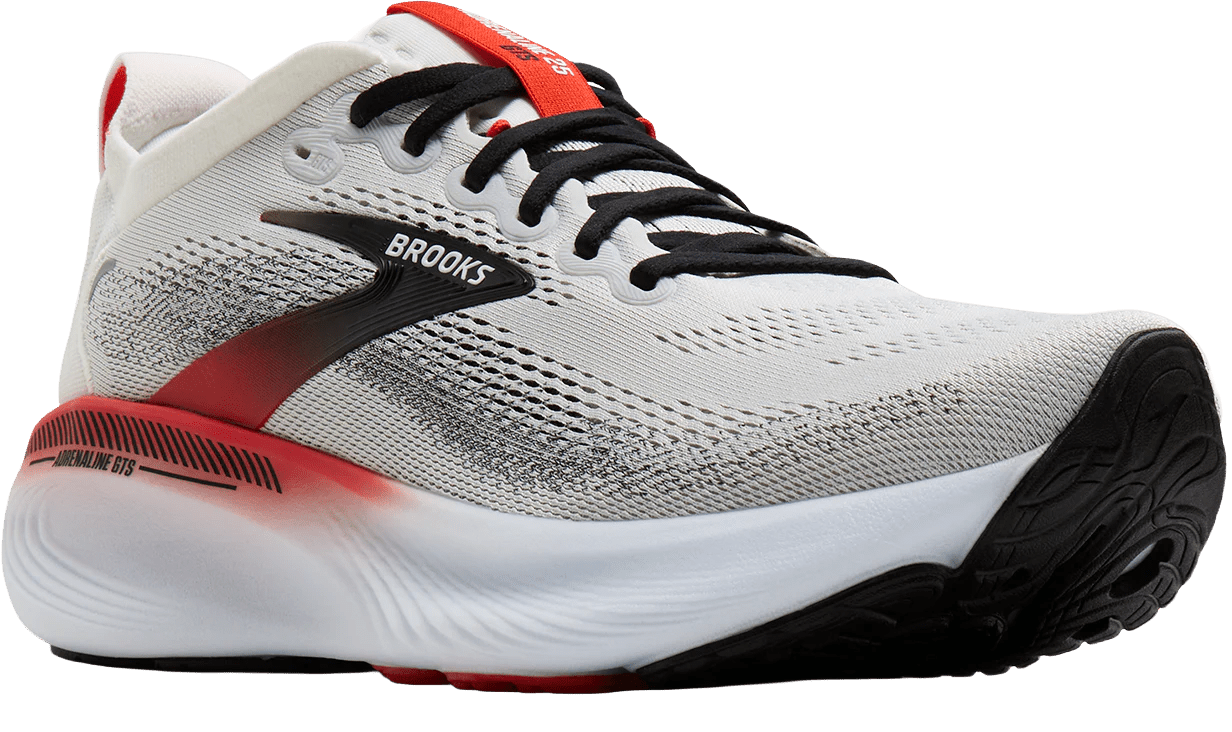 Brooks Men's Adrenaline GTS 25 - White / Black / Red - Interval Running