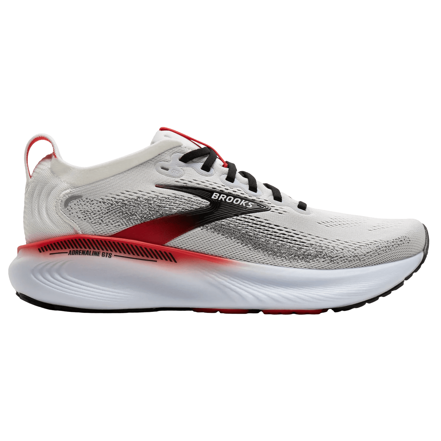 Brooks Men's Adrenaline GTS 25 - White / Black / Red - Interval Running