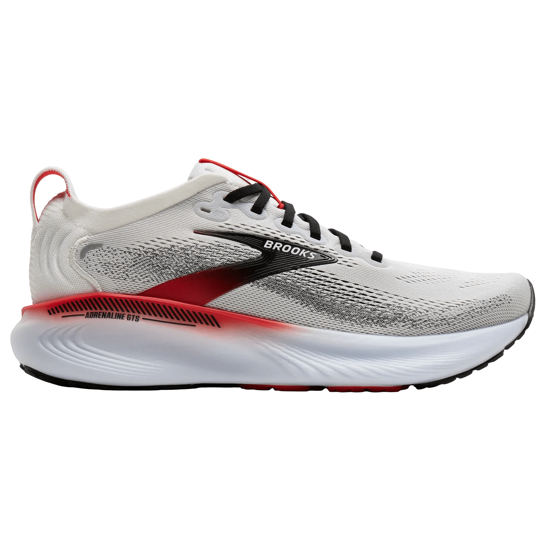 Brooks Men's Adrenaline GTS 25 - White / Black / Red - Interval Running
