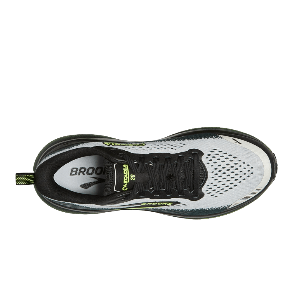 Brooks Men's Cascadia 20 – Grey / Black / Nightlife - Interval Running
