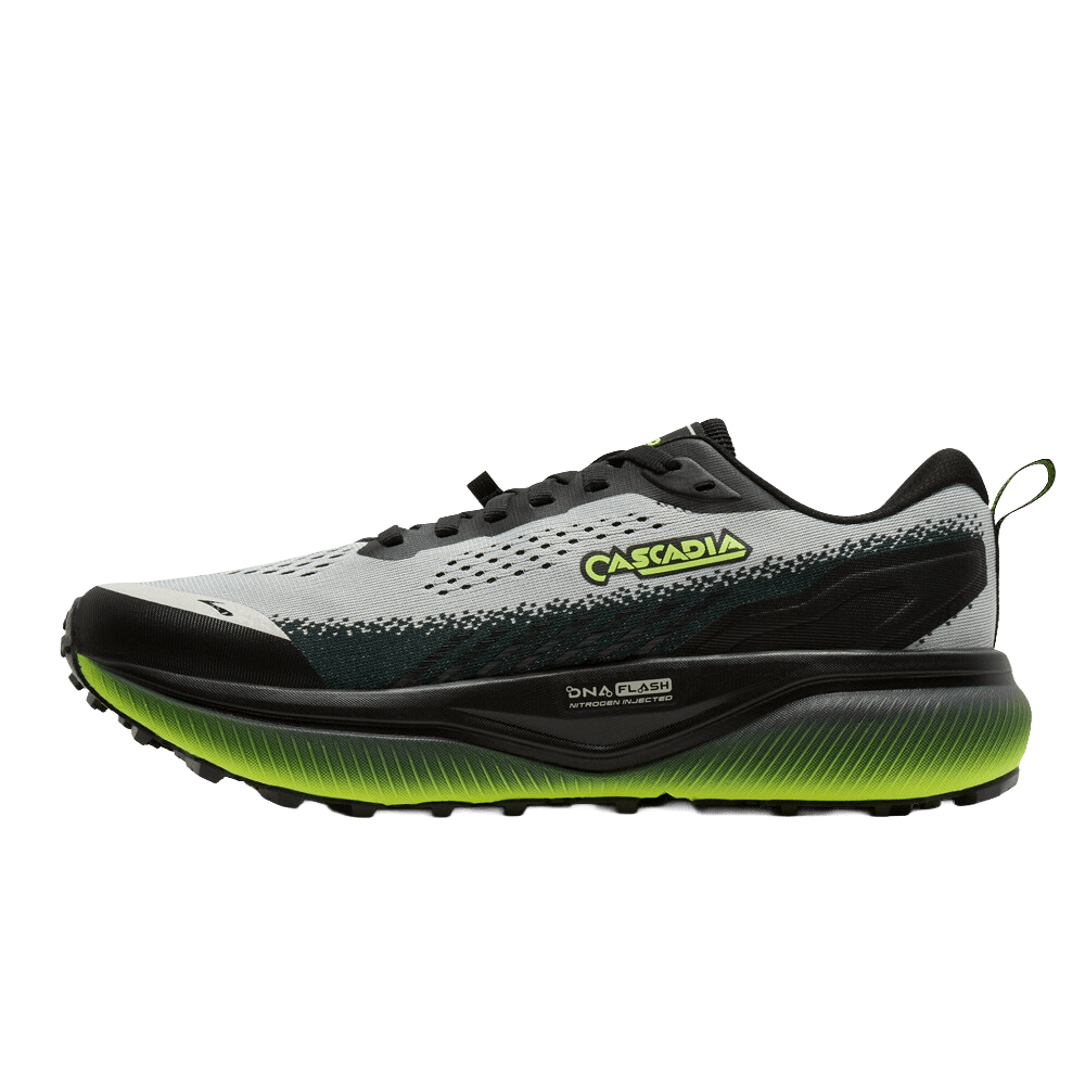Brooks Men's Cascadia 20 – Grey / Black / Nightlife - Interval Running