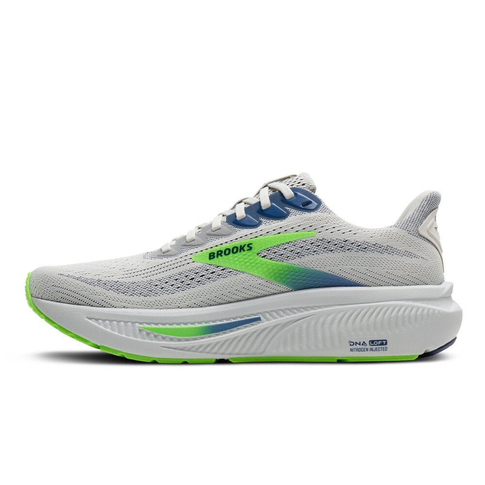 Brooks Men's Ghost 17 – Oyster / Beacon Blue / Gecko - Interval Running