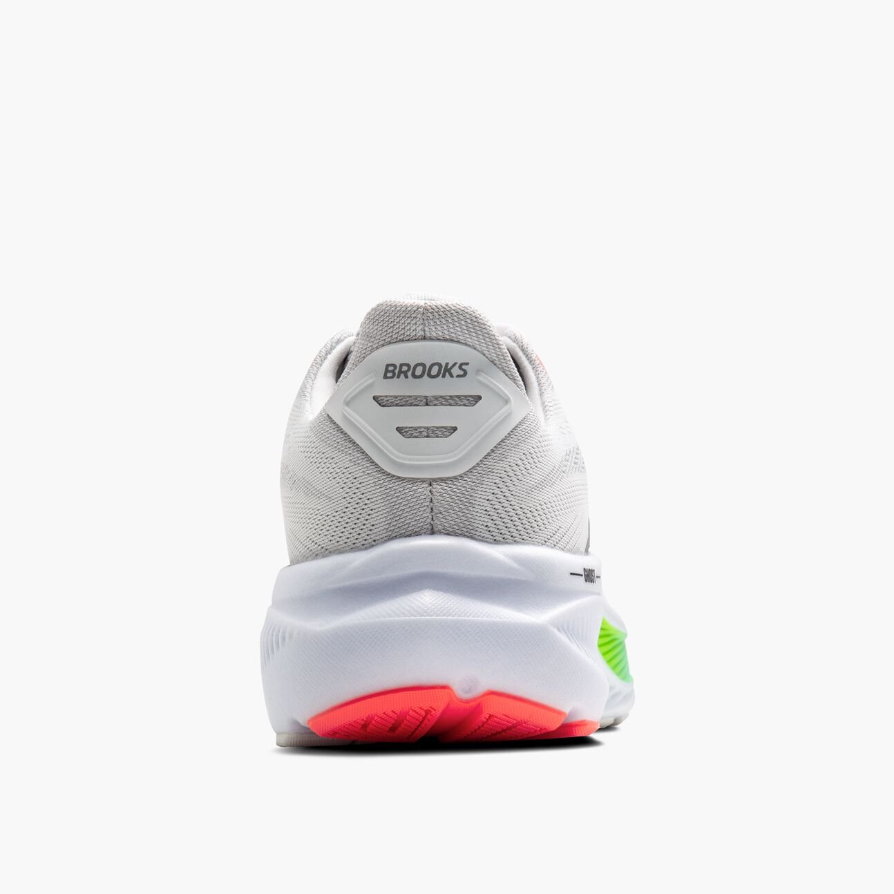 Brooks Men's Ghost 17 – White/Pink Clay/Gecko - Interval Running