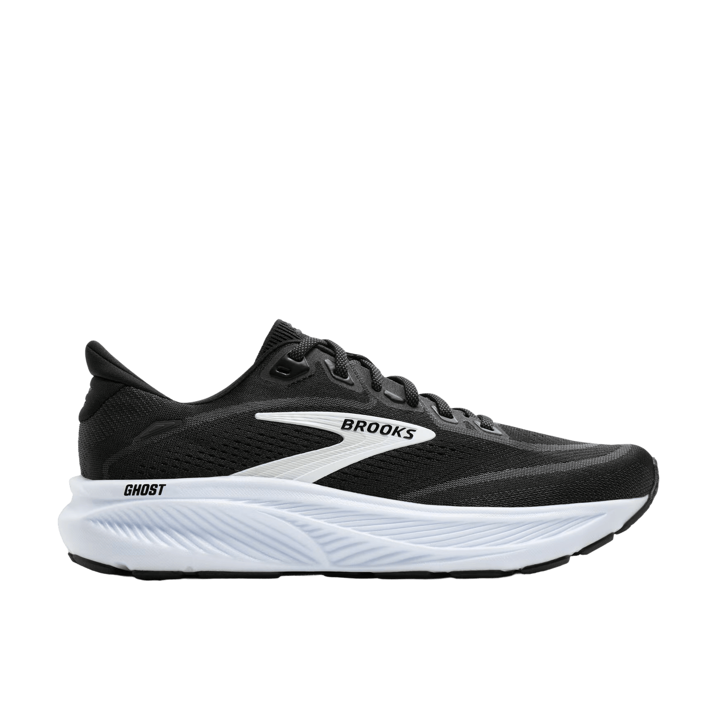 Brooks Men's Ghost 18 – Black/Grey/White - Interval Running