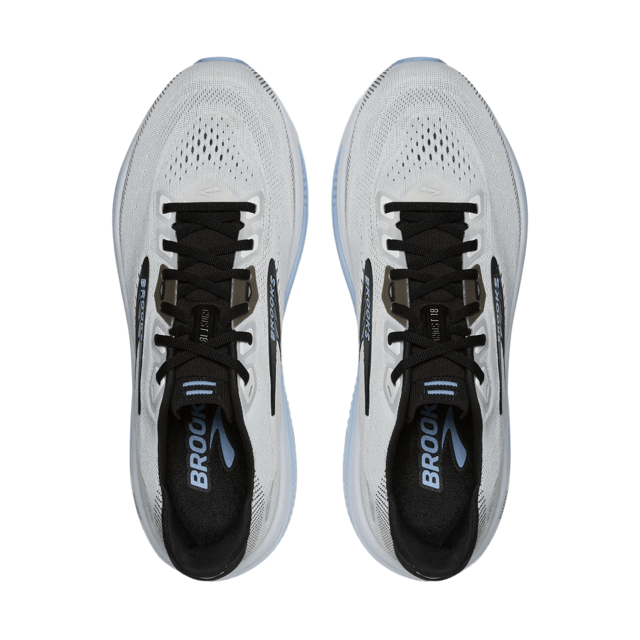 Brooks Men's Ghost 18 – White / Black / Open Air - Interval Running