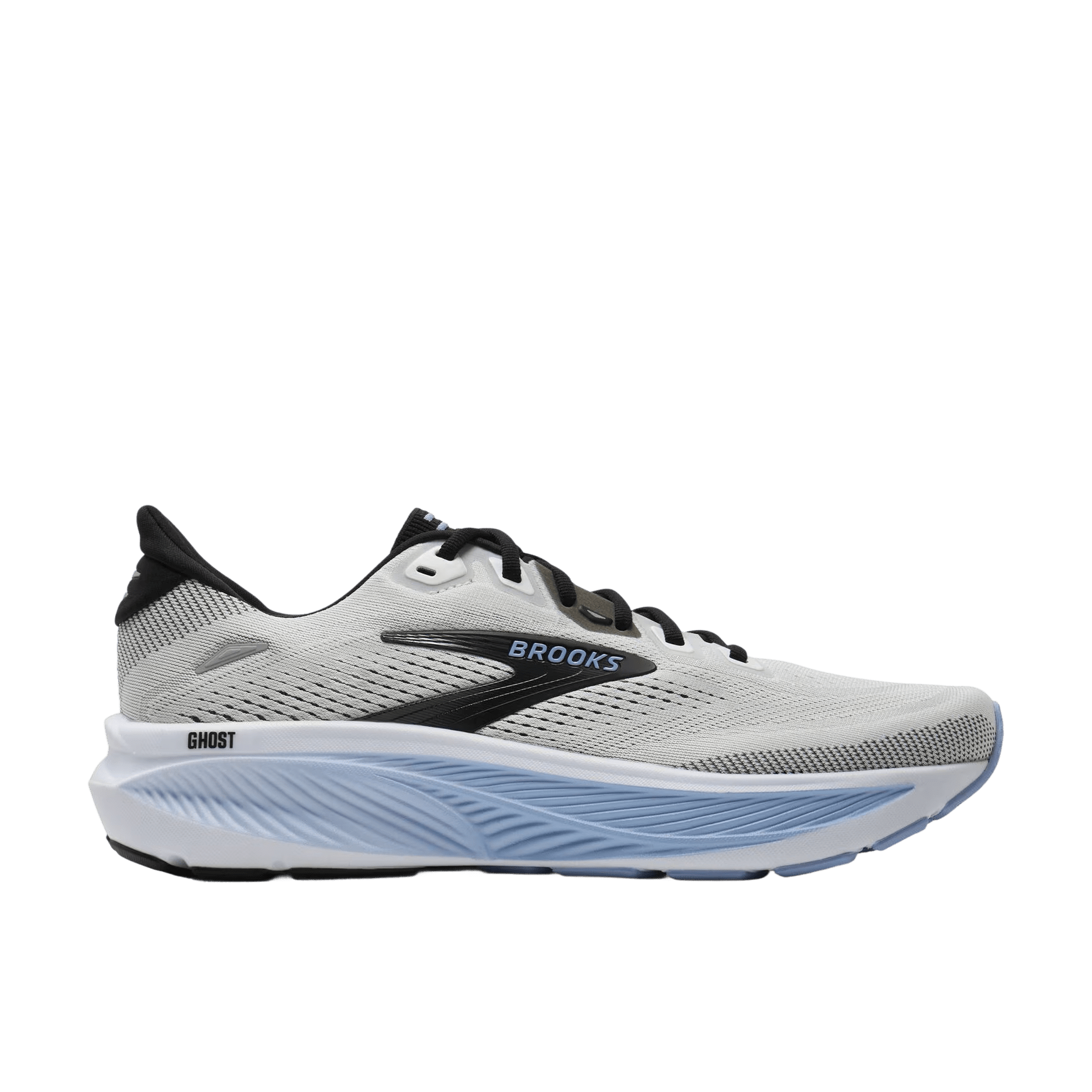 Brooks Men's Ghost 18 – White / Black / Open Air - Interval Running