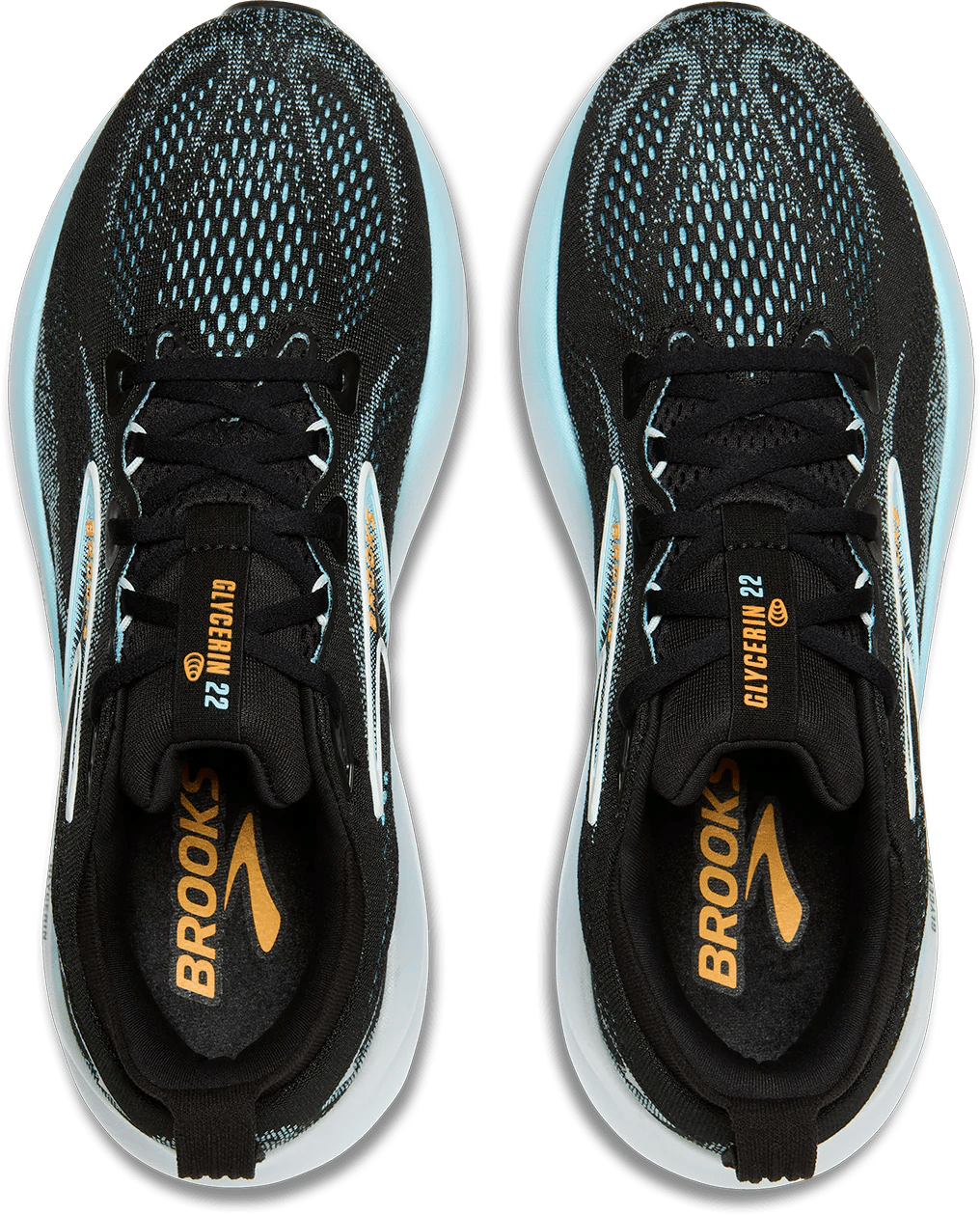 Brooks Men's Glycerin 22 - Black/Atomizer/Blazing Orange - Interval Running