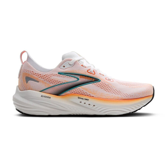 Brooks Men's Glycerin 22 - White / Orange / Green Blue Slate - Interval Running