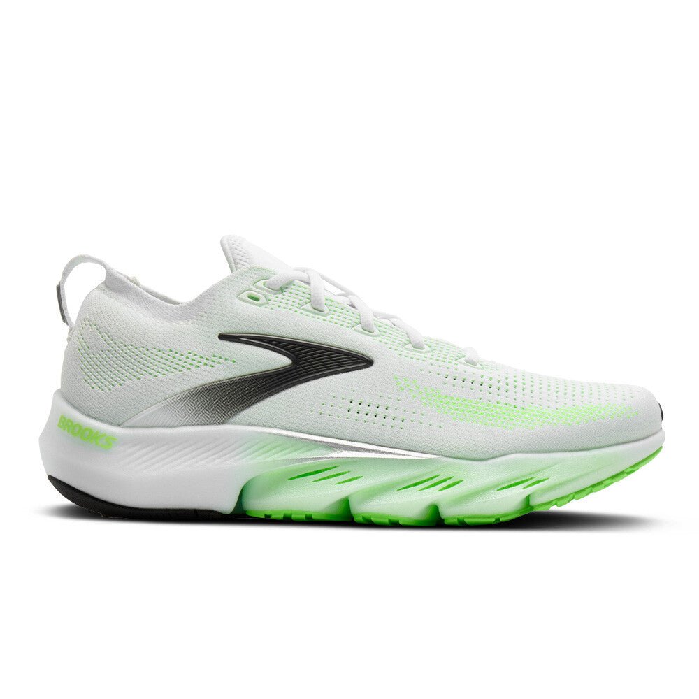Brooks Men's Glycerin Flex - White / Green Gecko / Phantom - Interval Running