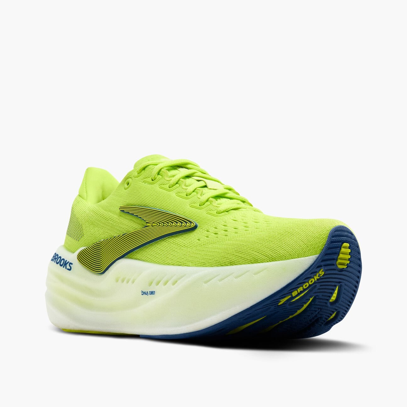 Brooks Men's Glycerin Max | Lime / Navy Peony / White - Interval Running
