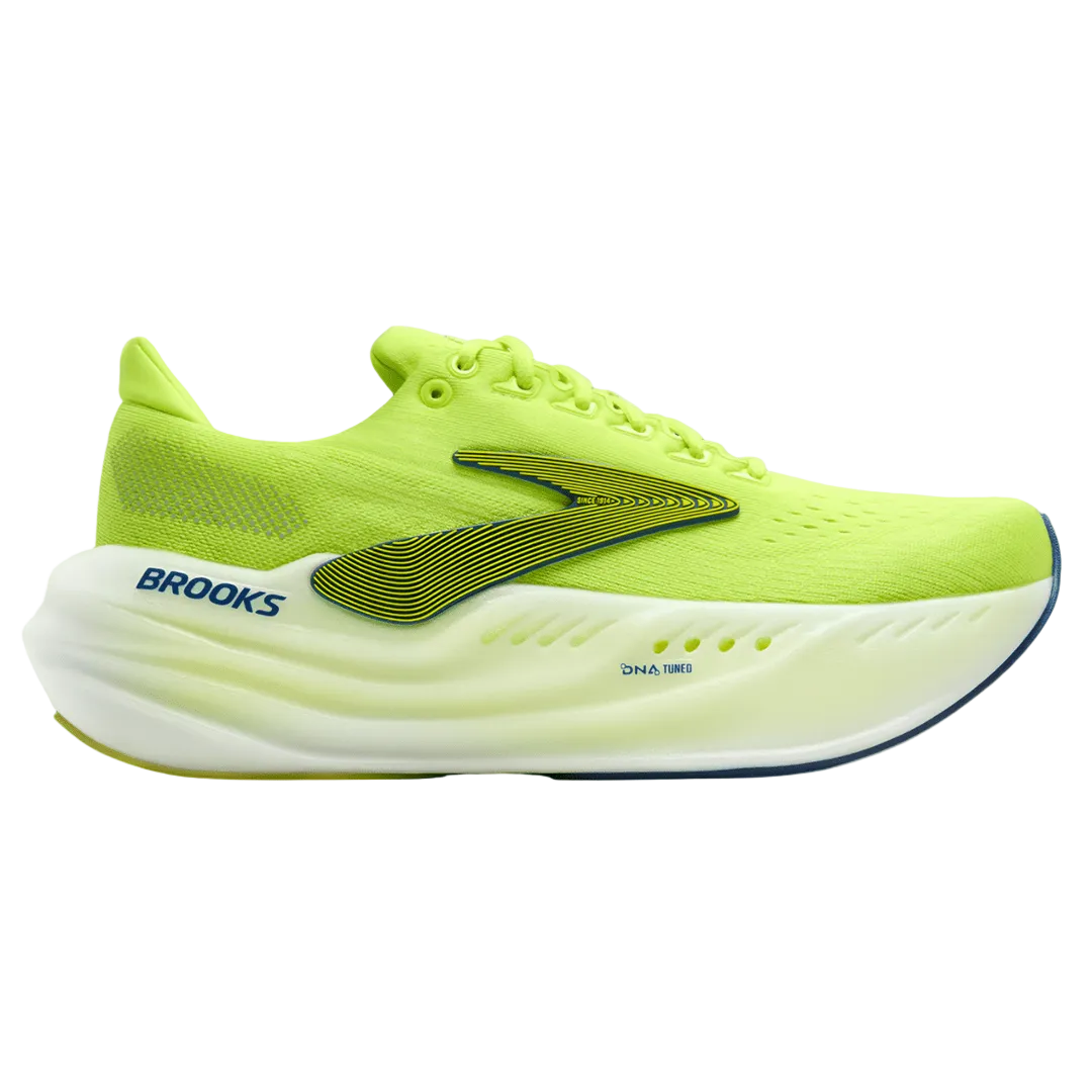 Brooks Men's Glycerin Max | Lime / Navy Peony / White - Interval Running