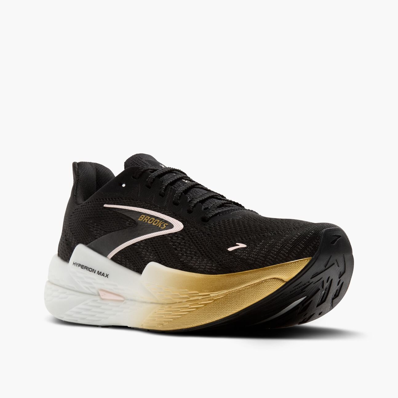 Brooks Men's Hyperion Max 2 – Black/Gold/Pink - Interval Running