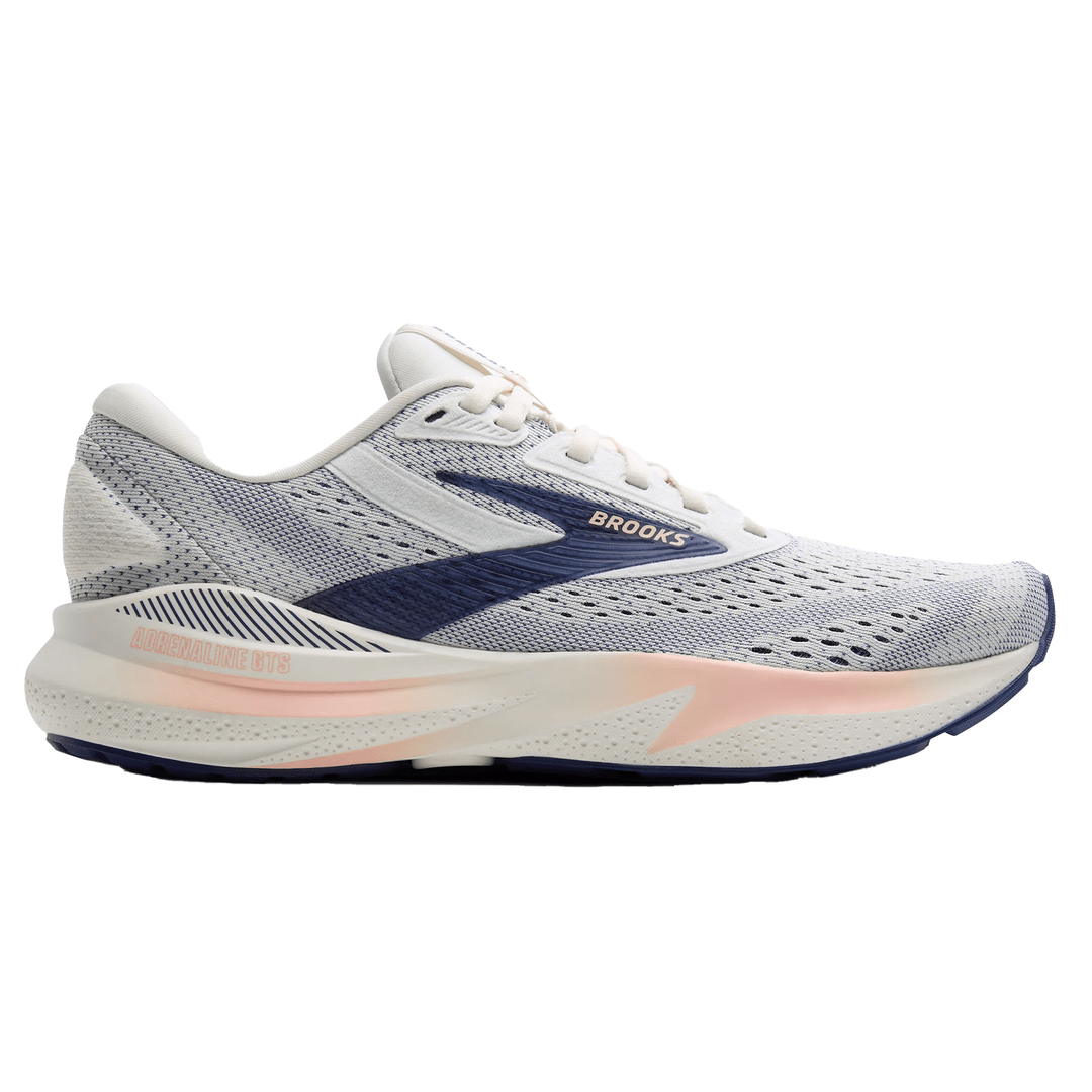 Brooks Women's Adrenaline GTS 24 – Grey/Blue Ribbon/Peach - Interval Running
