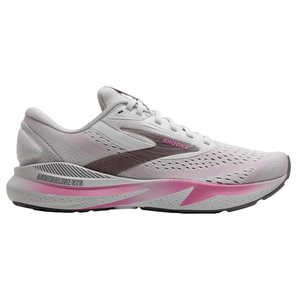 Brooks Women's Adrenaline GTS 24 – Oyster/Excalibur/Pink - Interval Running