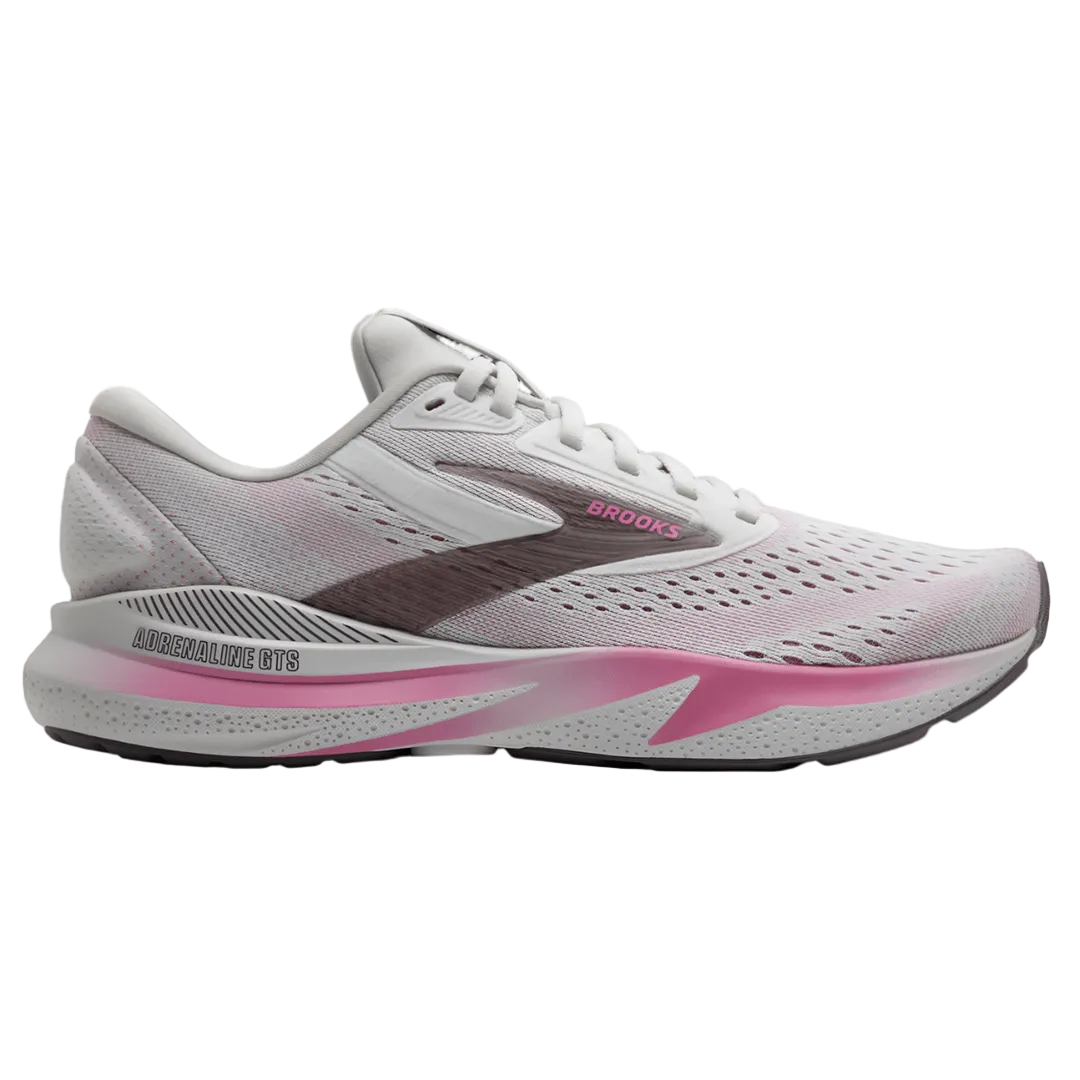 Brooks Women's Adrenaline GTS 24 – Oyster/Excalibur/Pink - Interval Running