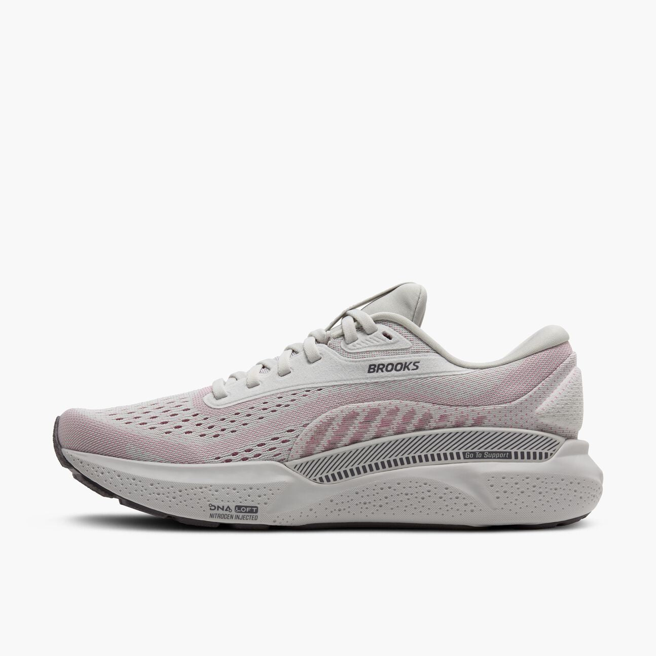 Brooks Women's Adrenaline GTS 24 – Oyster/Excalibur/Pink - Interval Running