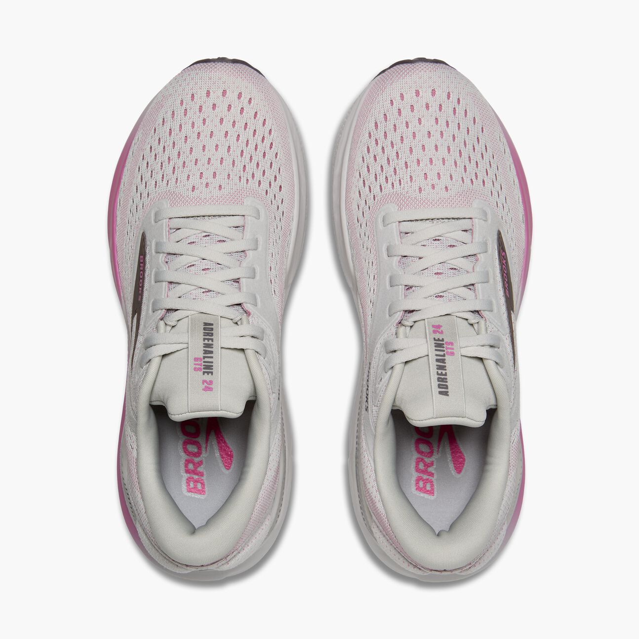 Brooks Women's Adrenaline GTS 24 – Oyster/Excalibur/Pink - Interval Running