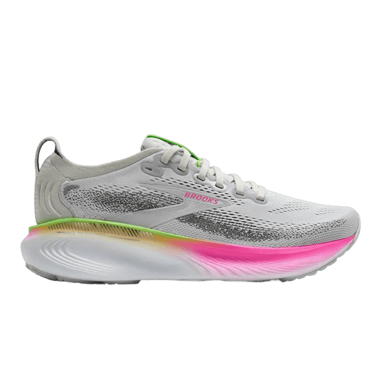 Brooks Women's Adrenaline GTS 25 - Oyster / Pink / Green - Interval Running